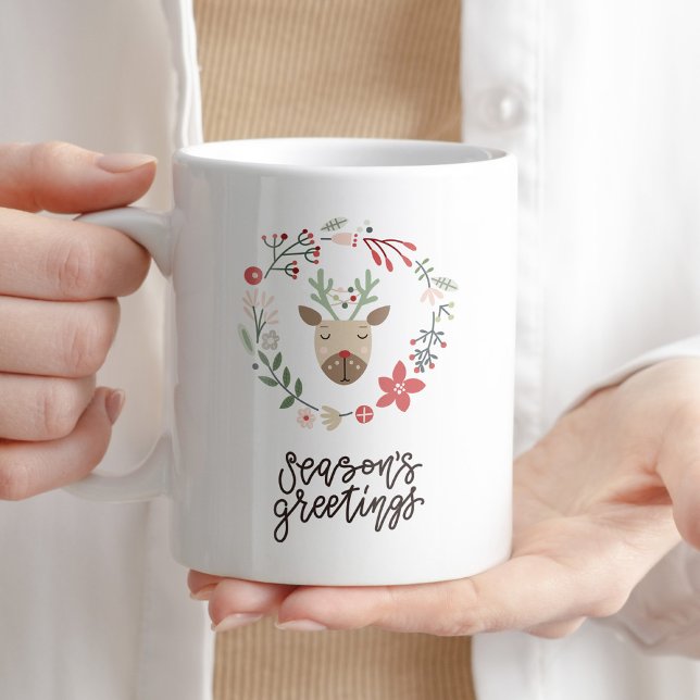 Weihnachts-Begrüßung Kaffee-Tee Typografie Winter Kaffeetasse (Von Creator hochgeladen)