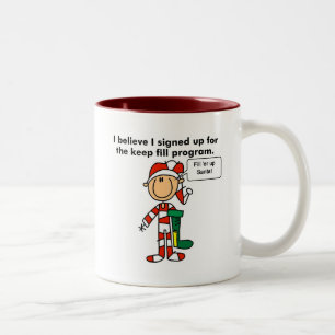 Weihnachts Behalt Fill Program Tshirts und Geschen Zweifarbige Tasse
