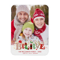 Weihnachts BELIEVE Foto Name Nostalgie