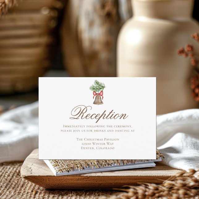 Weihnachts-Bell Einfache Hochzeitsempfehlung Begleitkarte (Von Creator hochgeladen)