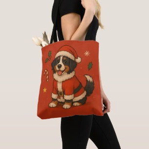 Weihnachts-Bernese-Hund Xmas Santa Berner Sennenhu Tasche