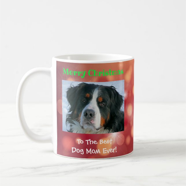 Weihnachts Beste Hündin Mama je Begleiter Foto Kaffeetasse (Links)