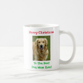 Weihnachts Beste Hündin Mama je Begleiter Foto Kaffeetasse