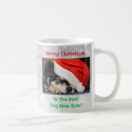 Weihnachts Beste Hündin Mama je Begleiter Foto Kaffeetasse