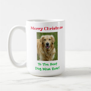Weihnachts Beste Hündin Mama je Begleiter Foto Kaffeetasse