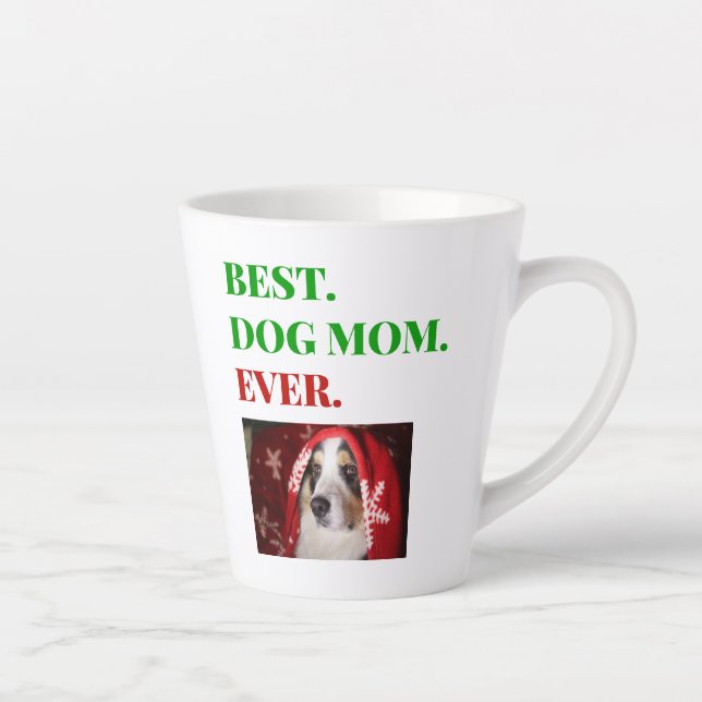 Weihnachts-Beste Hündin-Mama je Foto Milchtasse (Rechts)