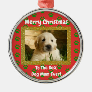 Weihnachts-Beste Mama für alle Haustiere Foto Ornament Aus Metall