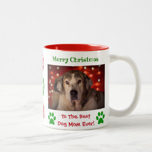Weihnachts-Beste Mama für alle Haustiere Foto Zweifarbige Tasse