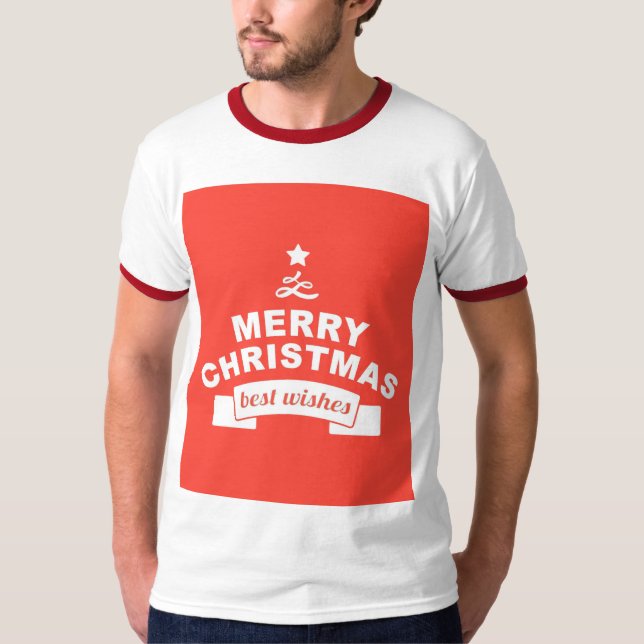Weihnachts beste Wünsche T-Shirt (Vorderseite)