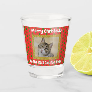 Weihnachts Bester Cat Vater Jeden Haustier Foto Schnapsglas