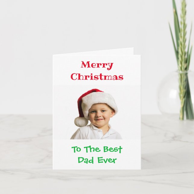 Weihnachts Bester Vater je Kinder Foto Karte (Vorderseite)
