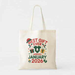 Weihnachts Bestes Geschenk Ankunft Januar 2026 Paa Tragetasche