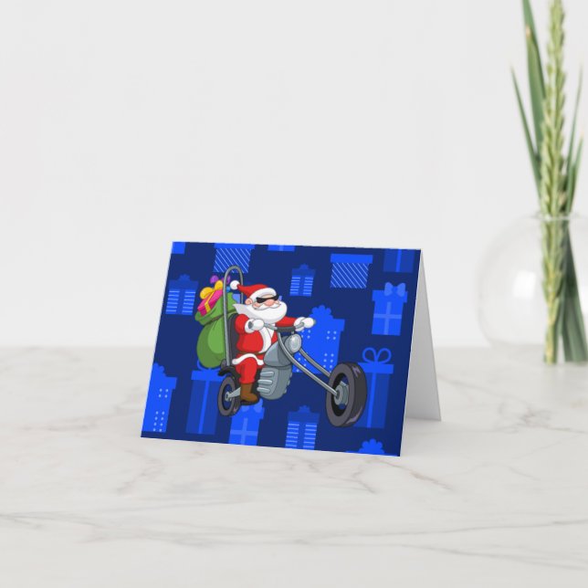 Weihnachts-Biker Einladung (Vorderseite)