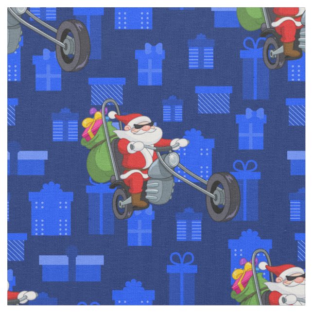 Weihnachts-Biker Stoff (Nahaufnahme)