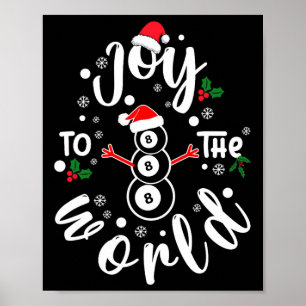 Weihnachts Billard Freude an der Welt Funny Billia Poster
