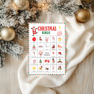 Weihnachts-Bingo-Karten Weihnachts-Party-Spiel f Flyer