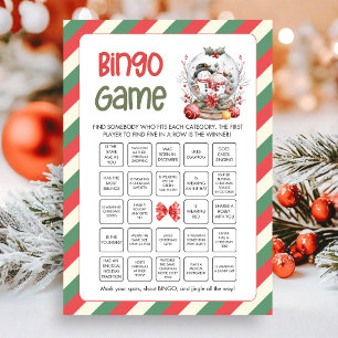Weihnachts-Bingo-Spiel Feiertagskarte