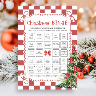 Weihnachts-Bingo-Spiel Feiertagskarte