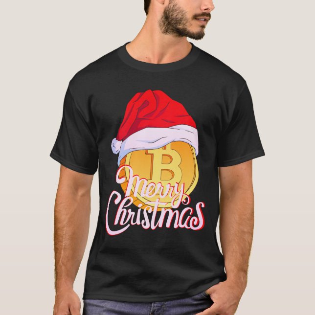 Weihnachts-Bitcoin - Tageshändler - Geschenk T-Shirt (Vorderseite)