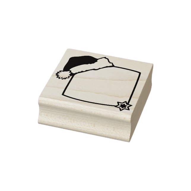 Weihnachts-Blackboard mit Santa Claus Hat & Star Gummistempel (Stempel)