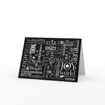Weihnachts-Blackboard-Style-Weihnachtskarte/Umschl