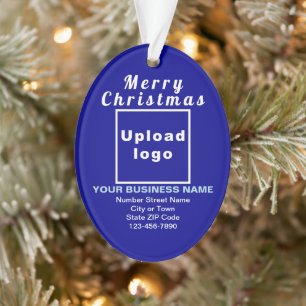 Weihnachts-Blauer Oval Akryler Ornament