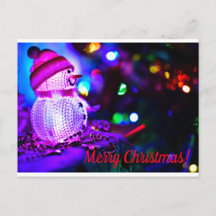 Weihnachts-Blitz Snowman-Postkarte Postkarte