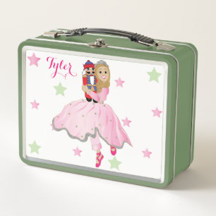 Weihnachts-Blondhaar-Nussknacker-Ballerina Metall Brotdose
