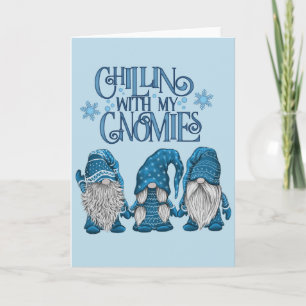 Weihnachts Blue Winter Trio Chillin mit meinen Gno Karte