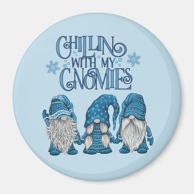 Weihnachts Blue Winter Trio Chillin mit meinen Gno Magnet (Vorne)