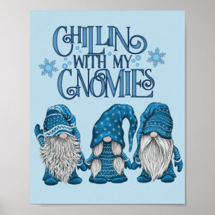 Weihnachts Blue Winter Trio Chillin mit meinen Gno Poster