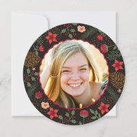 Weihnachts-Blume Advent Wreath Postkarte