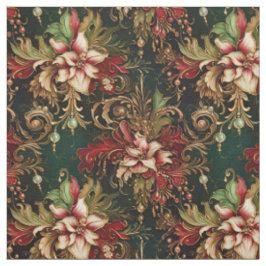 Weihnachts-Blume auf Grün Stoff
