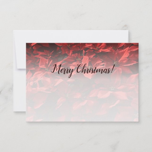Weihnachts-Blume Custom Foto Herzlichen Glückwunsc Mitteilungskarte (Vorderseite)