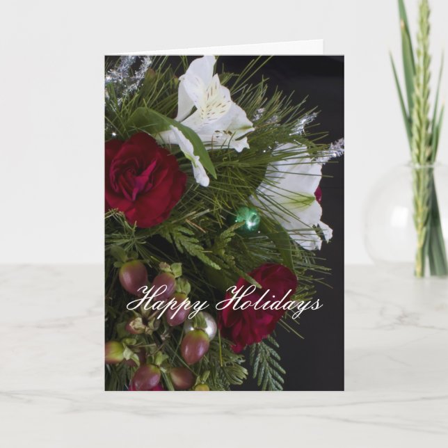 Weihnachts-Blume Feiertagskarte (Vorderseite)