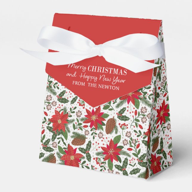 Weihnachts-Blume Geschenkschachtel (Vorderseite)