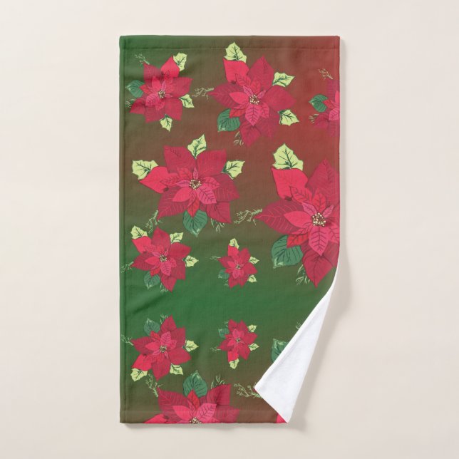 Weihnachts-Blume HandtuchSet Badhandtuch Set (Handtuch)