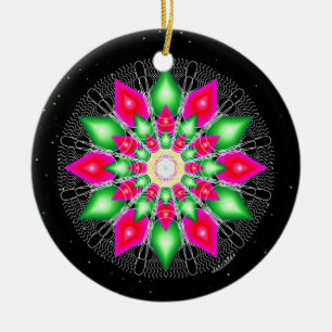 Weihnachts-Blume Keramik Ornament