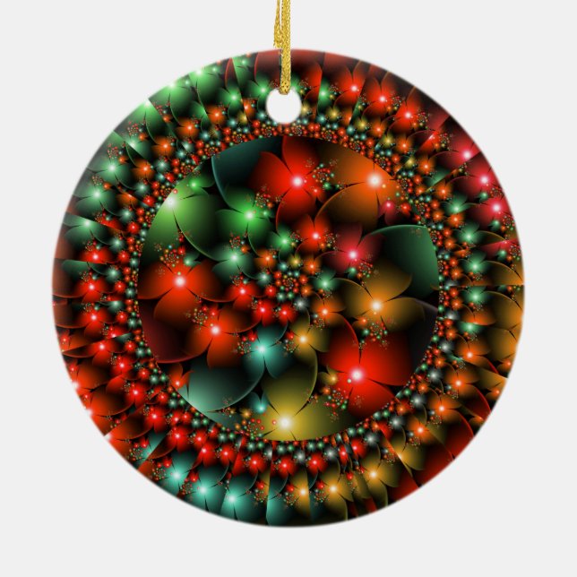 Weihnachts-Blume Keramik Ornament (Hinten)