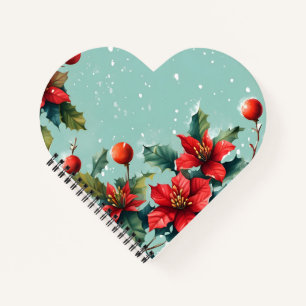 Weihnachts-Blume Notizbuch