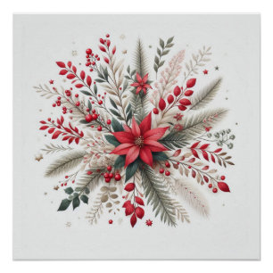 Weihnachts-Blume Poster