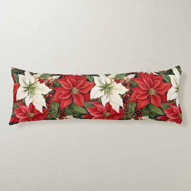 Weihnachts-Blume Seitenschläferkissen (Vorderseite)