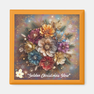 "Weihnachts-Blumenfantasy" Magnet