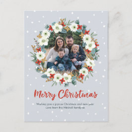 Weihnachts-Blumenkarte Feiertagspostkarte