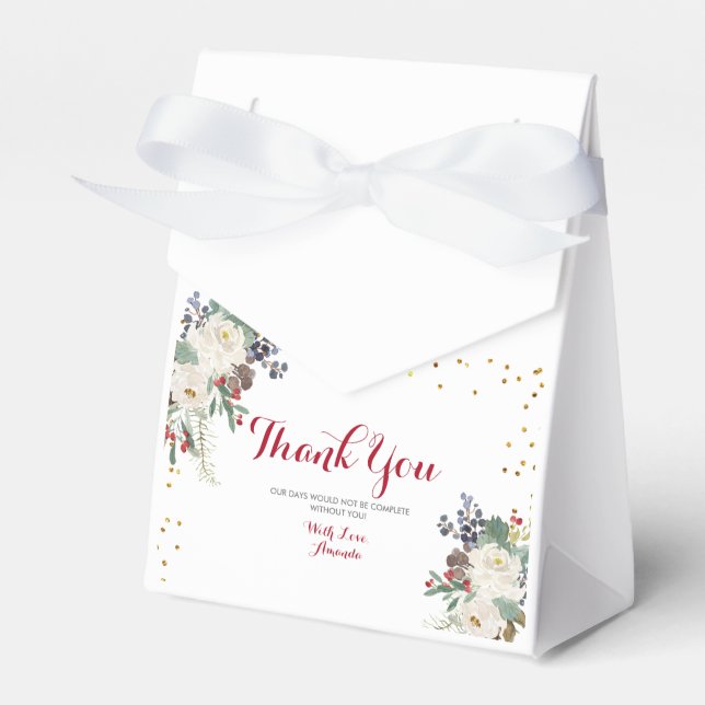 Weihnachts-Blumenkohl-Brautparty Gefälligkeitsbox Geschenkschachtel (Vorderseite)