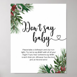 Weihnachts-Blumenkohl Sag nicht, Baby Poster