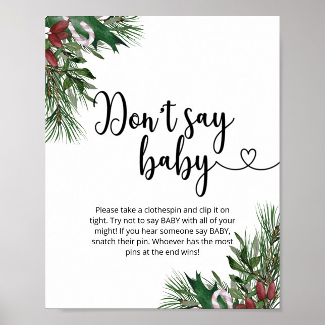 Weihnachts-Blumenkohl Sag nicht, Baby Poster (Vorne)