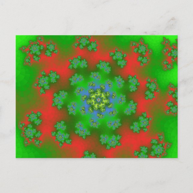 Weihnachts-Blumensprinklen Feiertagspostkarte (Vorderseite)