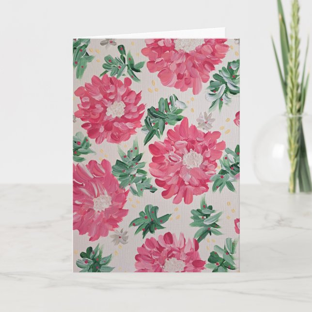 Weihnachts-Bonanza-Blumenkarte Feiertagskarte (Vorderseite)