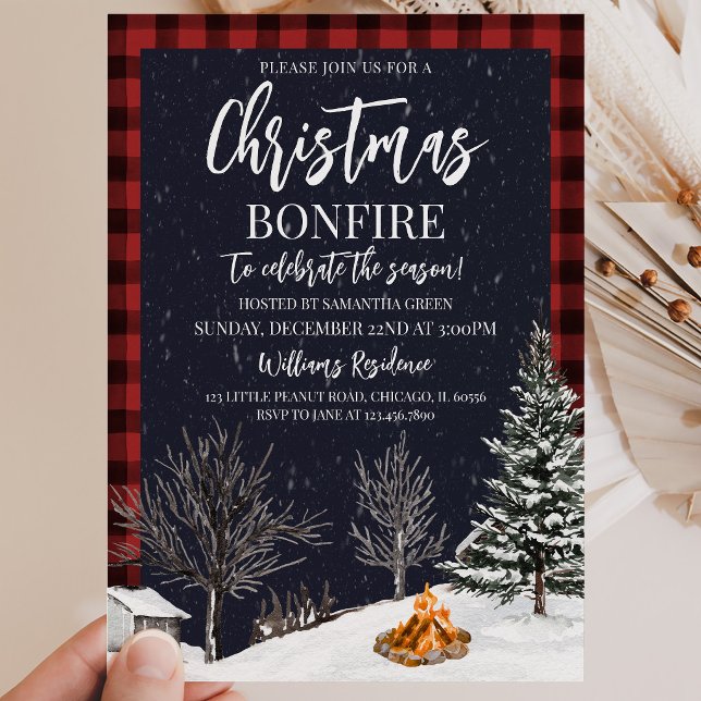 Weihnachts-Bonfire-Party Einladung (Von Creator hochgeladen)